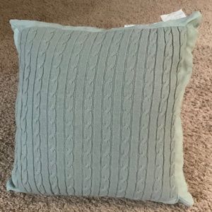 Cable Knit Microfiber Throw Pillow 19X19in 48X48cm